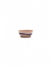 Afbeelding in Gallery-weergave laden, Kom Feast S D16 X H7,5 Cm Delicious Pink Swirl-Stripes Blauw