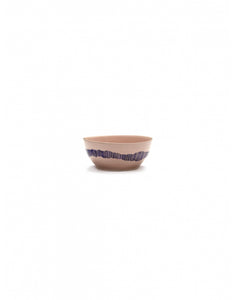 Kom Feast S D16 X H7,5 Cm Delicious Pink Swirl-Stripes Blauw