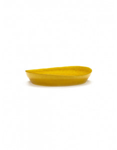 Serveerschaal Feast S L30 X B29,5 H6 Cm Sunny Yellow Swirl-Dots Zwart