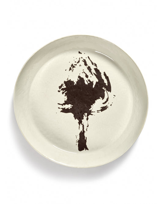 Serveerschaal Feast L D44,5 X H9 Cm Wit Artisjok Zwart
