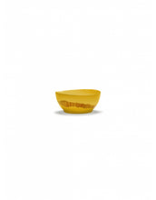Afbeelding in Gallery-weergave laden, Kom Feast S D16 X H7,5 Cm Sunny Yellow Swirl-Stripes Rood