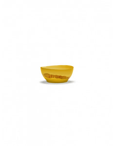 Kom Feast S D16 X H7,5 Cm Sunny Yellow Swirl-Stripes Rood