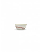 Afbeelding in Gallery-weergave laden, Kom Feast S D16 X H7,5 Cm Wit Swirl-Stripes Rood