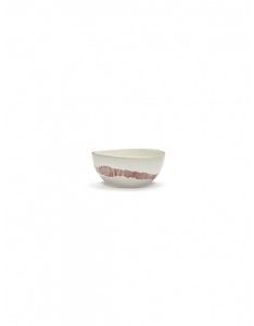 Kom Feast S D16 X H7,5 Cm Wit Swirl-Stripes Rood