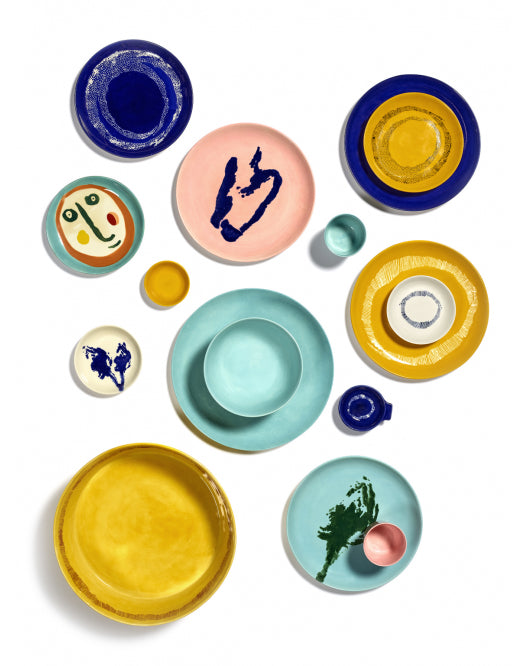 Schotel Feast S D11,5 X H2 Cm Wit Artisjok Blauw