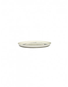 Bord Feast L D26,5 X H2 Cm Wit Swirl-Stripes Blauw
