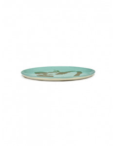 Serveerbord Feast D35 X H2 Cm Azure Paprika Goud