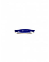 Afbeelding in Gallery-weergave laden, Bord Feast M D22,5 X H2 Cm Lapis Lazuli Swirl-Stripes Wit