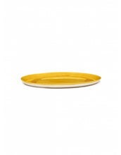 Afbeelding in Gallery-weergave laden, Serveerbord Feast D35 X H2 Cm Sunny Yellow Swirl-Stripes Rood