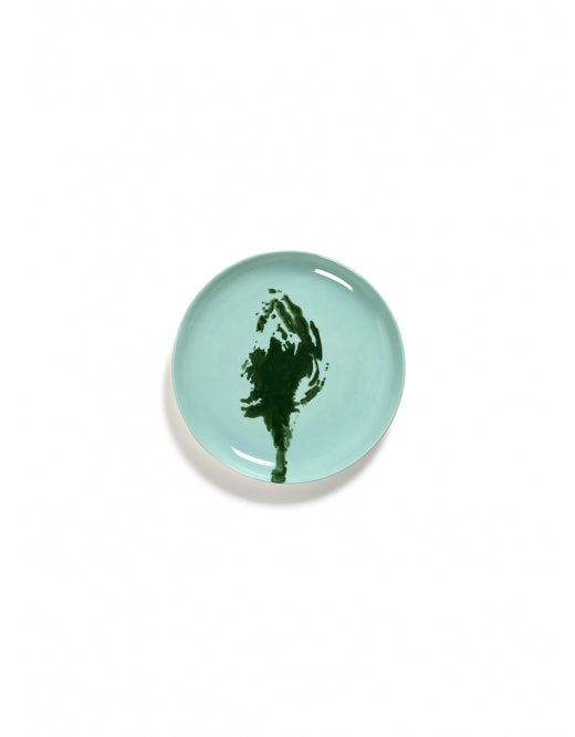 <transcy>Plate Feast M L22.5 X W22.5 X H2 Cm Azure Artichoke Green</transcy>