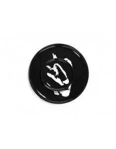 Serveerbord Feast D35 X H2 Cm Zwart Paprika Wit