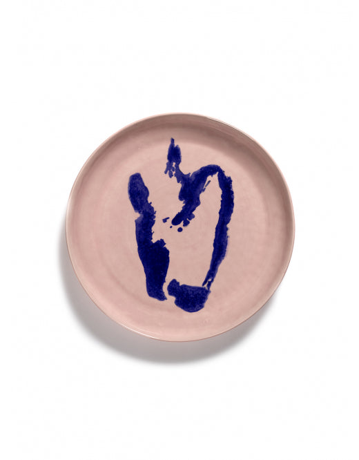 <transcy>Serving dish Feast S L35 X W35 H4 Cm Delicious Pink Paprika Blue</transcy>