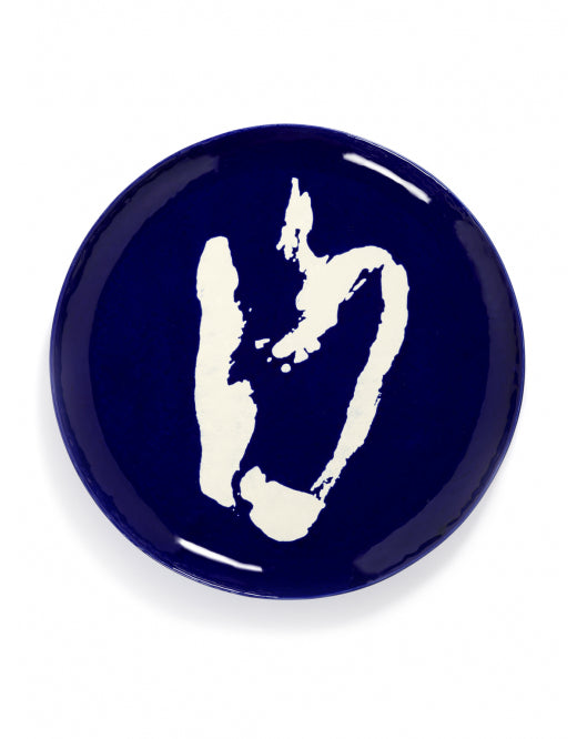 Serveerschaal Feast L D44,5 X H4 Cm Blauw Paprika Wit