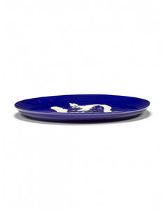 Serveerschaal Feast L D44,5 X H4 Cm Blauw Paprika Wit