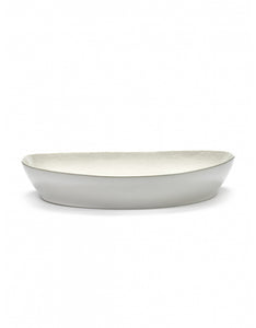 Serveerschaal Feast L D44,5 X H9 Cm Wit Artisjok Zwart