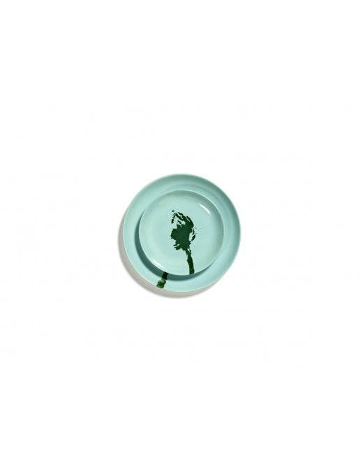 <transcy>Plate Feast M L22.5 X W22.5 X H2 Cm Azure Artichoke Green</transcy>