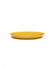 Afbeelding in Gallery-weergave laden, Serveerschotel Feast S D35 H4 Cm Sunny Yellow Swirl-Dots Zwart