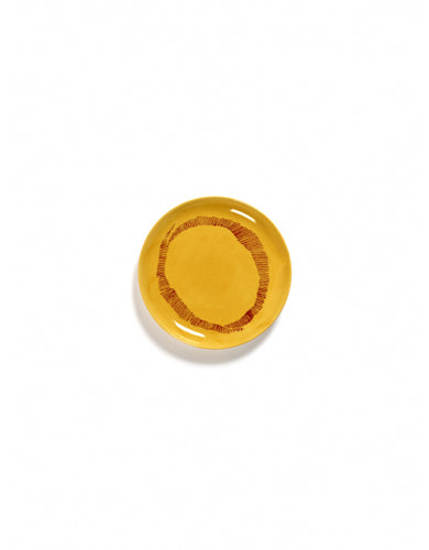 Bord Feast S D19 X H2 Cm Sunny Yellow Swirl-Stripes Rood