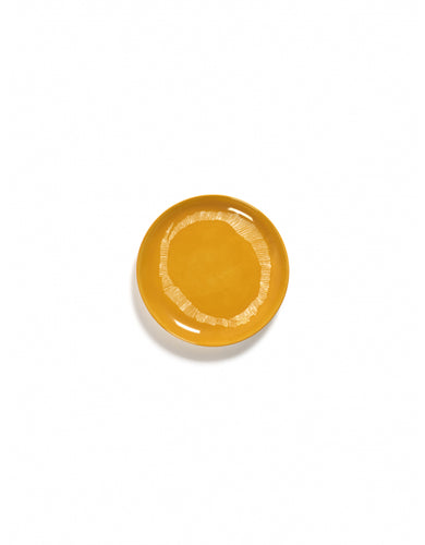 Bord Feast S D19 X H2 Cm Sunny Yellow Swirl-Stripes Wit