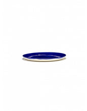 Afbeelding in Gallery-weergave laden, Bord Feast L D26,5 X H2 Cm Lapis Lazuli Swirl-Stripes Wit