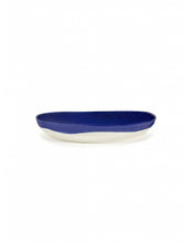 Afbeelding in Gallery-weergave laden, Serveerschaal Feast M D36 H6 Cm Lapis Lazuli Swirl-Dots Wit