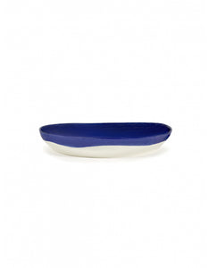 Serveerschaal Feast M D36 H6 Cm Lapis Lazuli Swirl-Dots Wit