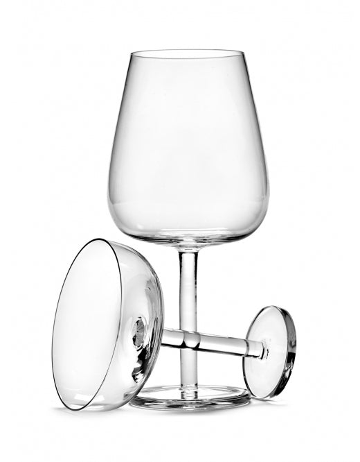 <transcy>Red Wine Glasses Curved Base 65cl Set 4</transcy>