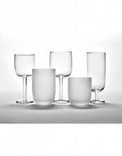 Afbeelding in Gallery-weergave laden, Water Glazen Frosted Wit Base M 45cl Set 4
