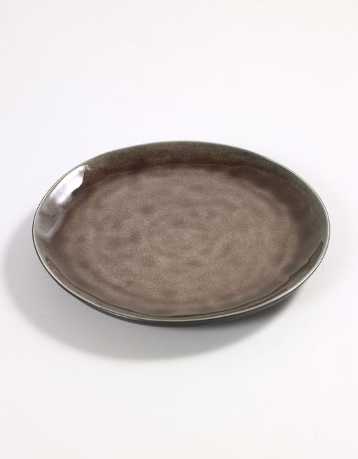 <transcy>Plate Pure Round Small D20,5 H1,9 Brown Set 4</transcy>