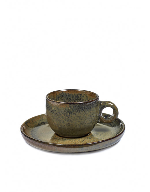 <transcy>ESPRESSO BAG SURFACE WITH SAUCER INDI GRAY Set 4</transcy>