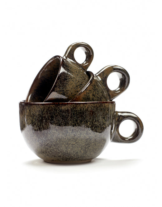 <transcy>ESPRESSO BAG SURFACE WITH SAUCER INDI GRAY Set 4</transcy>