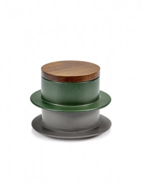 <transcy>Jar Lid Dishes to Dishes Wood D15 H1.9 Hunky Dory</transcy>