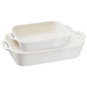 Ovenschotel Staub Ceramic 27x20cm + 20x16cm White