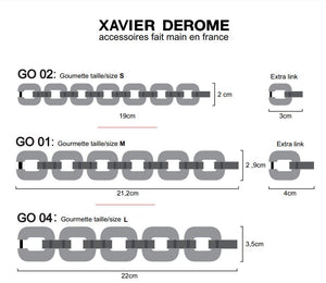 Armband Xavier Derome Gourmette Medium (meerdere kleuren)