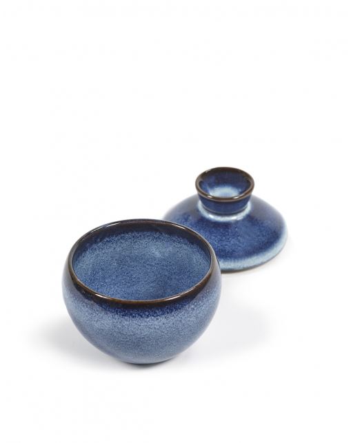 Potje Pure met Deksel °2 S D9 H10 Donker Blauw