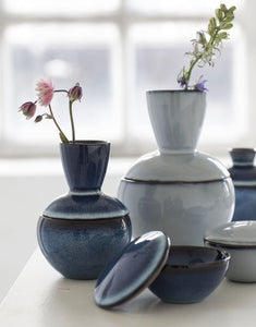 Potje Pure met Deksel S D8,5 H5 Donker Blauw